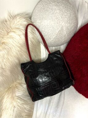 vintage due fratelli leather tote handbag